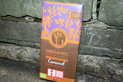 Equal Exchange Fair Trade dark chocolate with caramel and sea salt